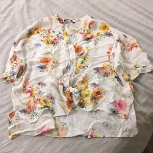 Loose floral blouse